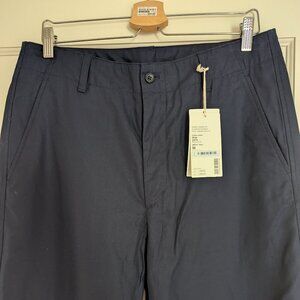 MUJI Labo Men's Navy Wide Leg Cotton Pants BRAND NEW WITH TAGS